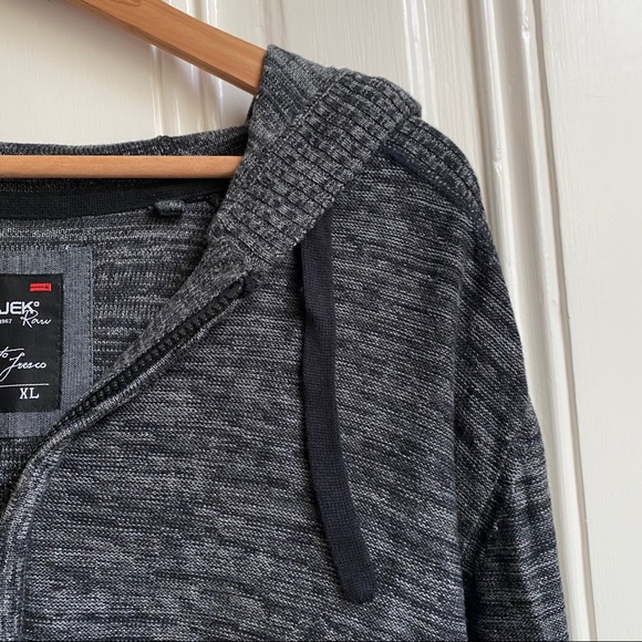 Projeck Raw Grey Melange Zip Up Hoodie - Picture 3 of 8